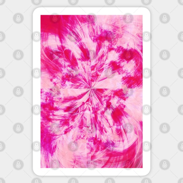 Hot Pink Tie Dye Splash Abstract Artwork Sticker by love-fi